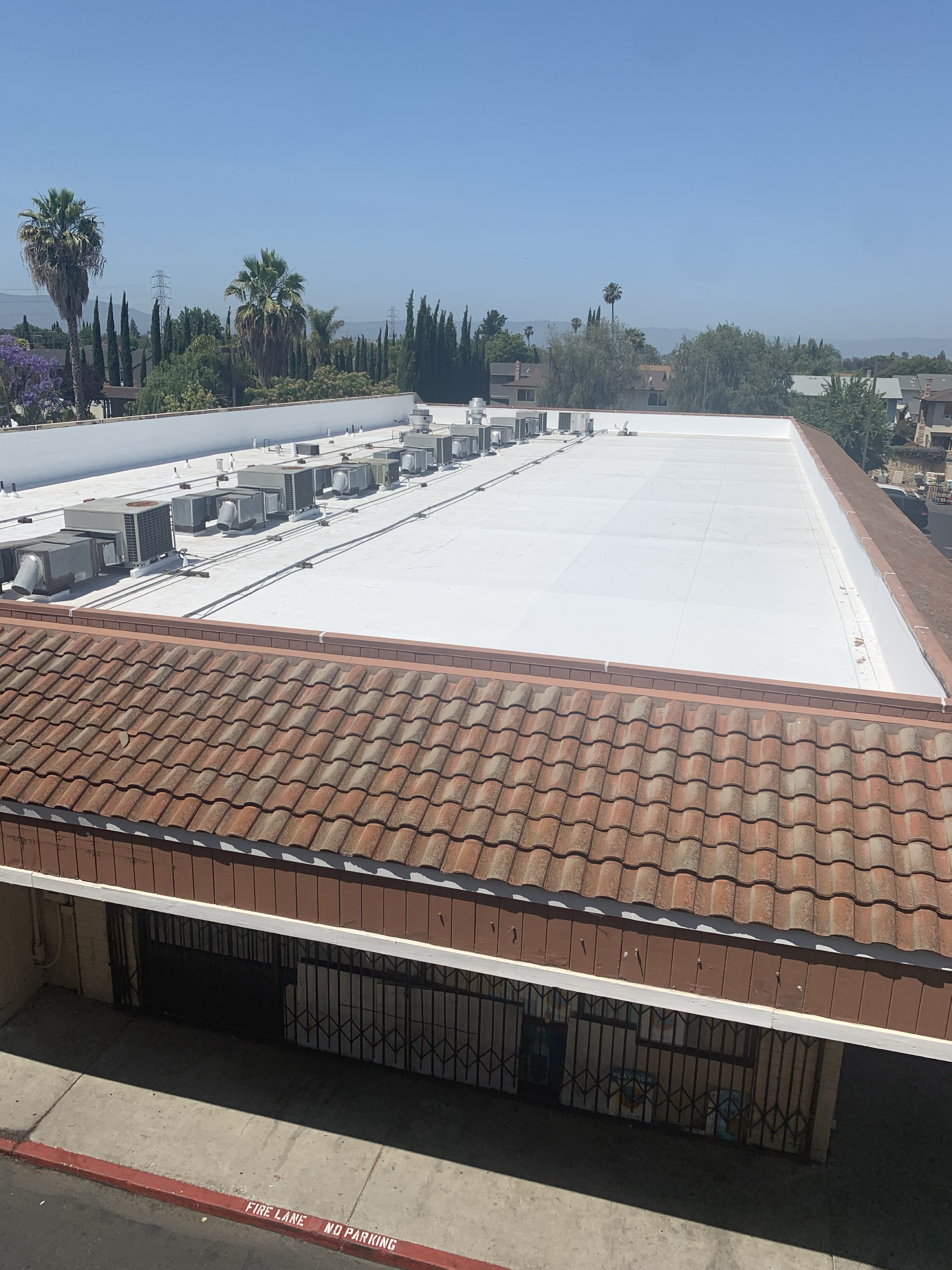 Finished commercial flat roof